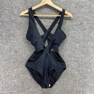 New Ree Bees Swimwear Women M Medium Black Lined One Piece Racer Back Strap